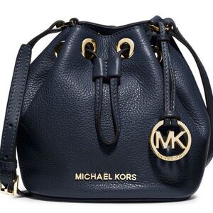 Michael Kors Jules Smartphone Drawstring Bag Navy
